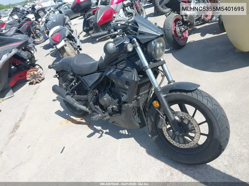 2021 Honda Cmx300 A VIN: MLHNC5355M5401695 Lot: 42070245