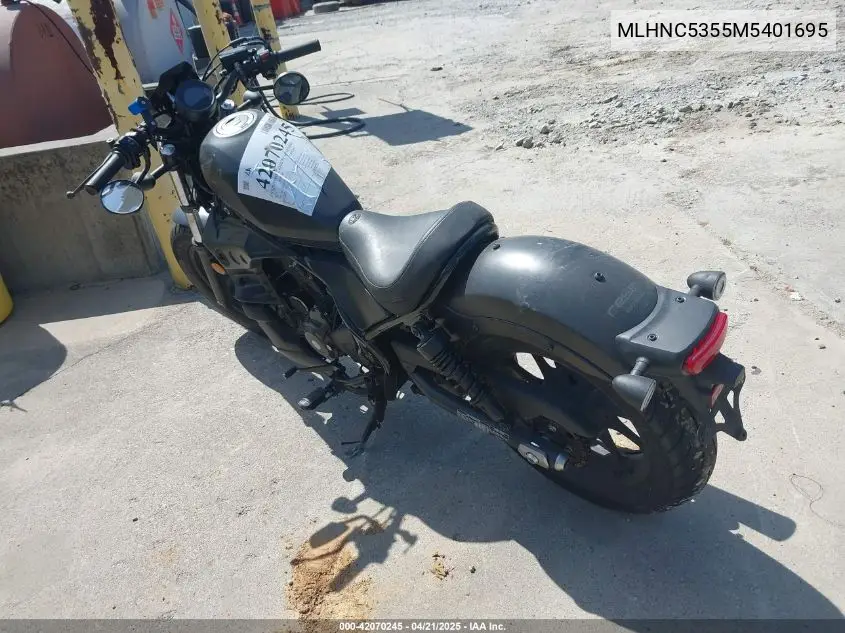 2021 Honda Cmx300 A VIN: MLHNC5355M5401695 Lot: 42070245