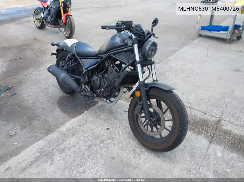 2021 Honda Cmx300 VIN: MLHNC5301M5400726 Lot: 42184388