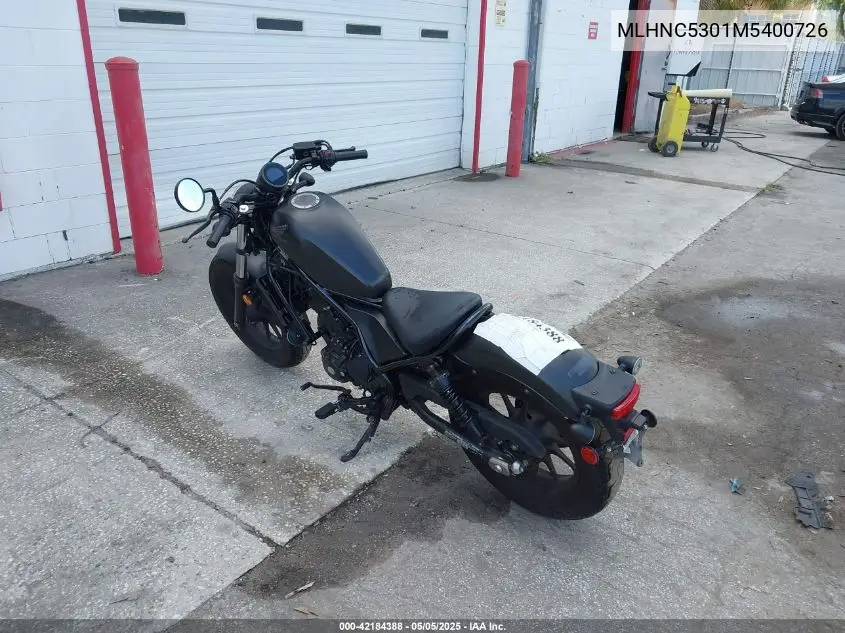 2021 Honda Cmx300 VIN: MLHNC5301M5400726 Lot: 42184388