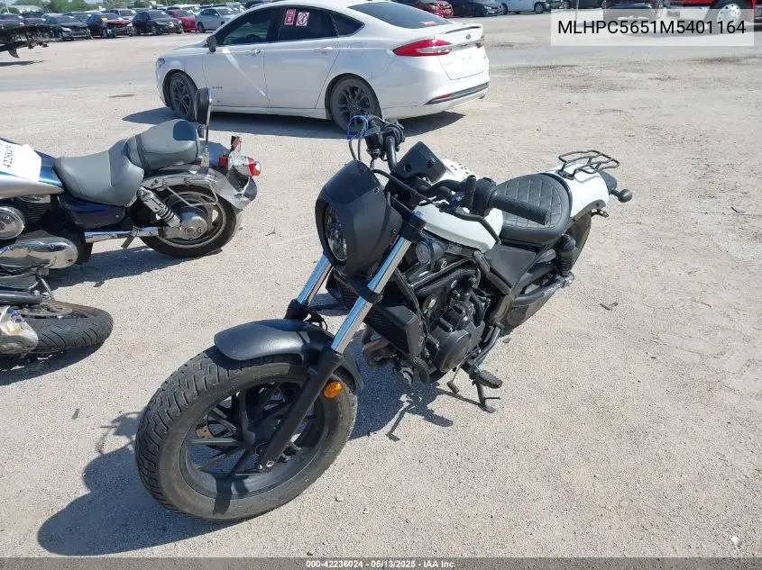 2021 Honda Cmx500 A VIN: MLHPC5651M5401164 Lot: 42236024