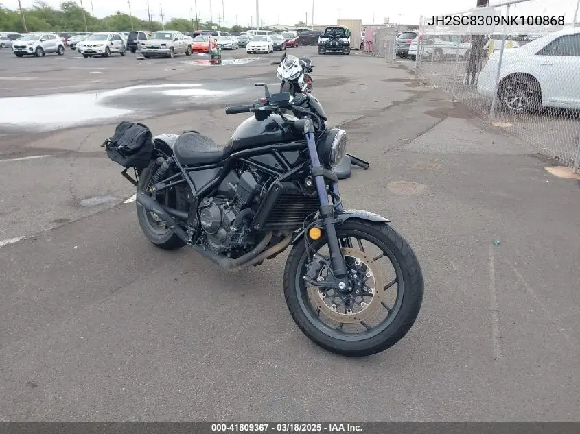 2022 Honda Cmx1100 A VIN: JH2SC8309NK100868 Lot: 41809367