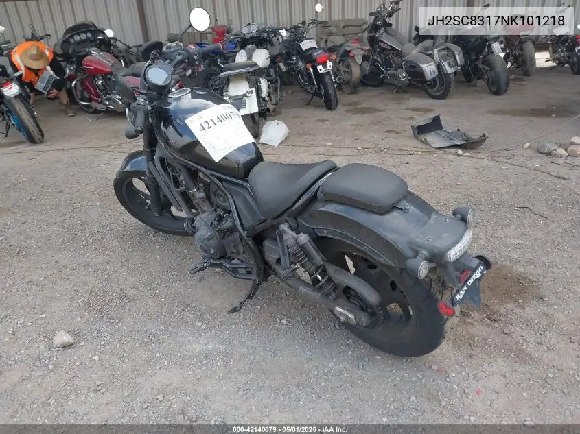 2022 Honda Cmx1100 D VIN: JH2SC8317NK101218 Lot: 42140079