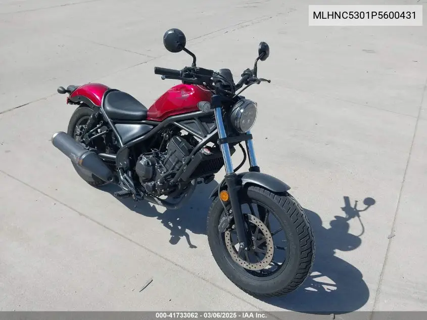 2023 Honda Cmx300 VIN: MLHNC5301P5600431 Lot: 41733062