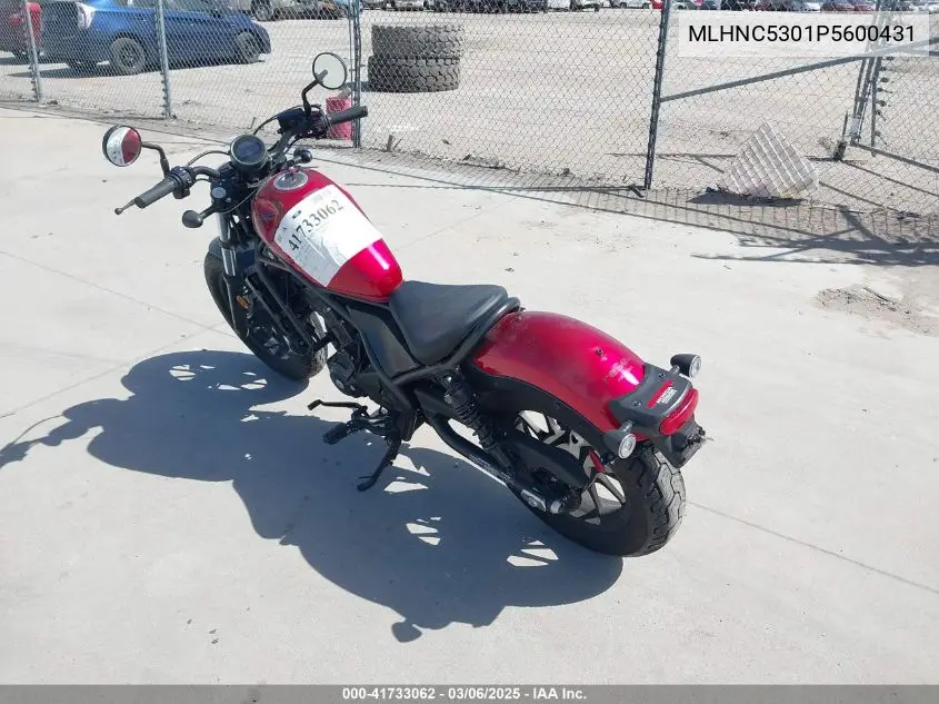 2023 Honda Cmx300 VIN: MLHNC5301P5600431 Lot: 41733062