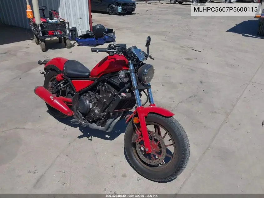 2023 Honda Cmx500 VIN: MLHPC5607P5600115 Lot: 42240332