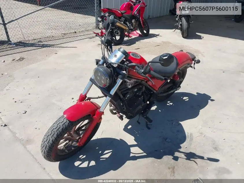 2023 Honda Cmx500 VIN: MLHPC5607P5600115 Lot: 42240332