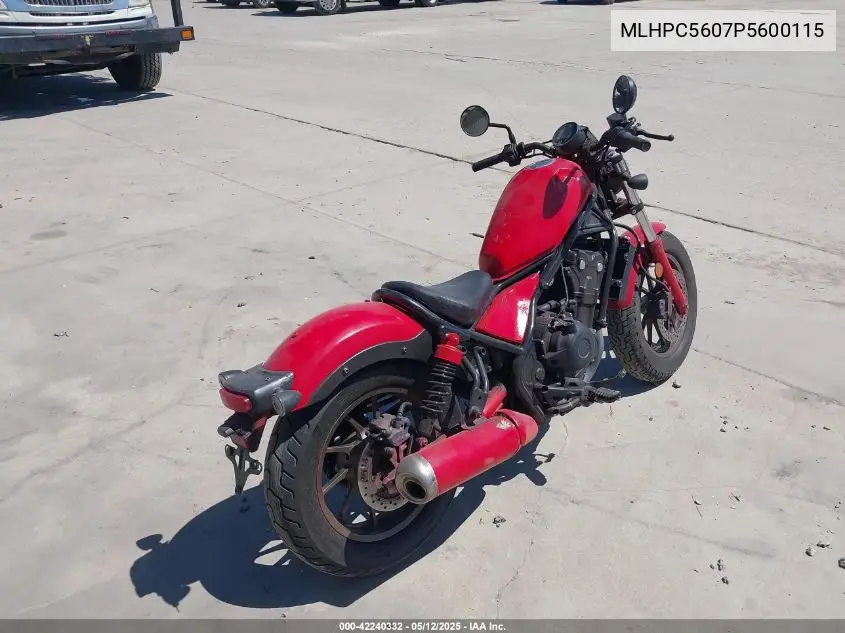 2023 Honda Cmx500 VIN: MLHPC5607P5600115 Lot: 42240332