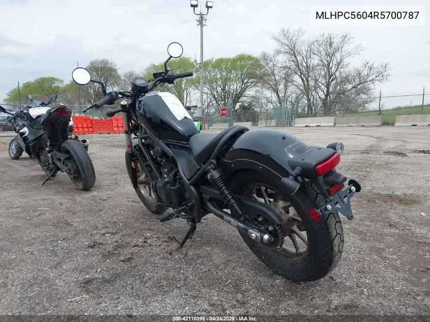 2024 Honda Cmx500 VIN: MLHPC5604R5700787 Lot: 42110398