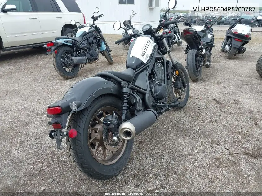 2024 Honda Cmx500 VIN: MLHPC5604R5700787 Lot: 42110398