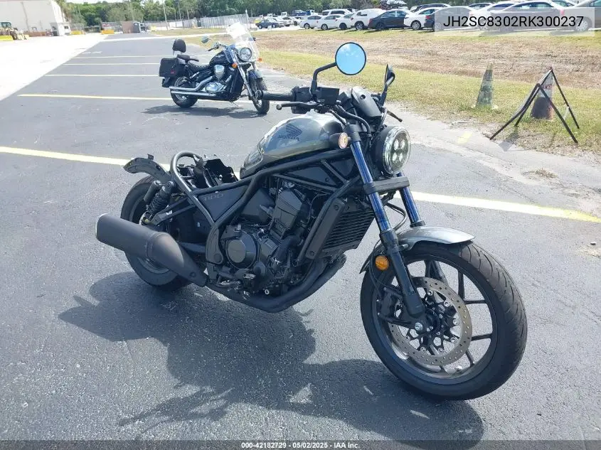 2024 Honda Cmx1100 A VIN: JH2SC8302RK300237 Lot: 42182729