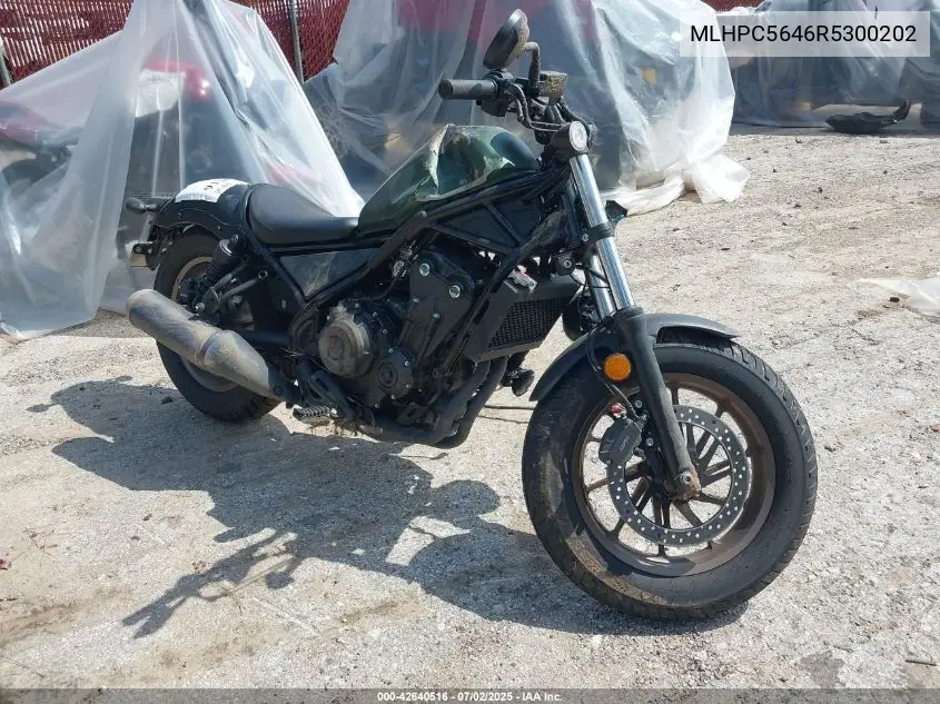 2024 Honda Cmx500 A VIN: MLHPC5646R5300202 Lot: 42640516
