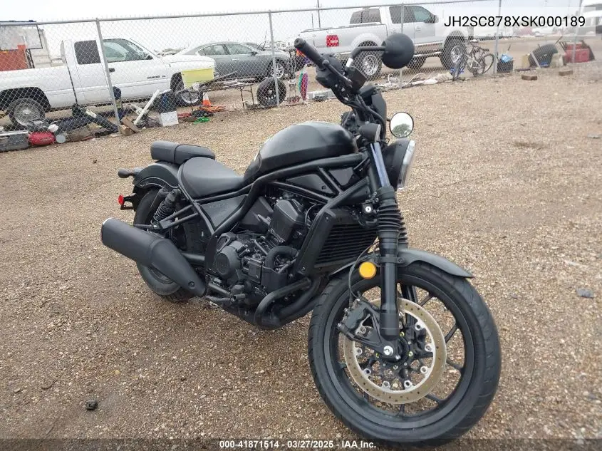 2025 Honda Cmx1100 D VIN: JH2SC878XSK000189 Lot: 41871514