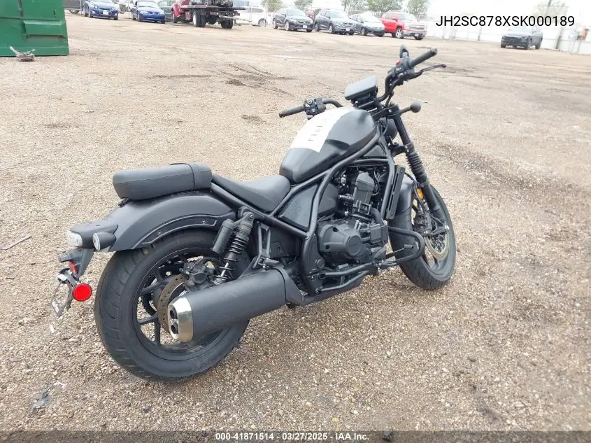 2025 Honda Cmx1100 D VIN: JH2SC878XSK000189 Lot: 41871514