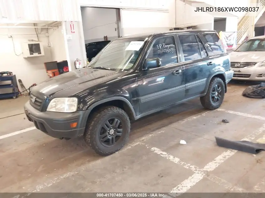 1998 Honda Cr-V Ex VIN: JHLRD186XWC098037 Lot: 41707450