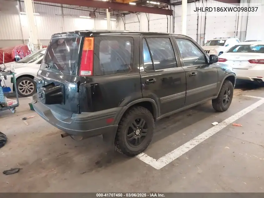 1998 Honda Cr-V Ex VIN: JHLRD186XWC098037 Lot: 41707450