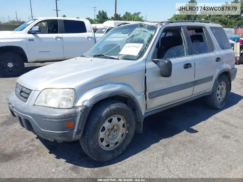 1998 Honda Cr-V Lx VIN: JHLRD1743WC087879 Lot: 42477945