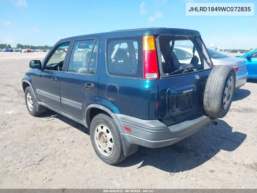 1998 Honda Cr-V Lx VIN: JHLRD1849WC072835 Lot: 42481812