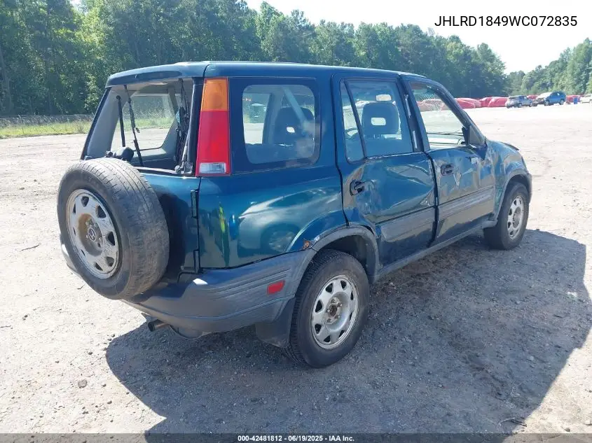 1998 Honda Cr-V Lx VIN: JHLRD1849WC072835 Lot: 42481812