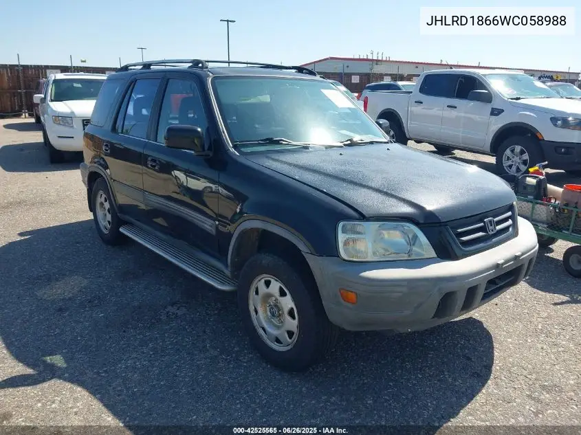 1998 Honda Cr-V Ex VIN: JHLRD1866WC058988 Lot: 42525565