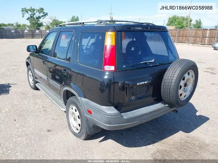 1998 Honda Cr-V Ex VIN: JHLRD1866WC058988 Lot: 42525565