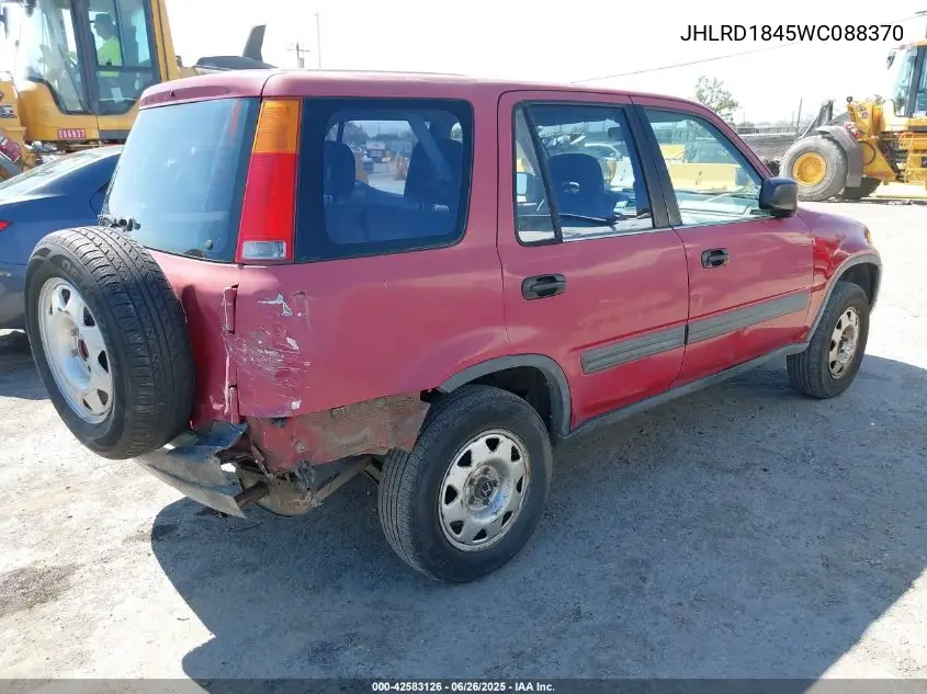 1998 Honda Cr-V Lx VIN: JHLRD1845WC088370 Lot: 42583126