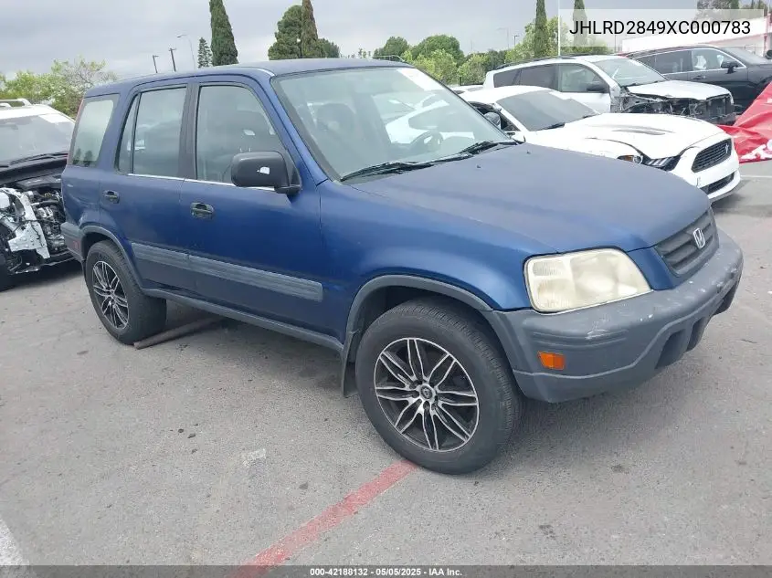 1999 Honda Cr-V Lx VIN: JHLRD2849XC000783 Lot: 42188132
