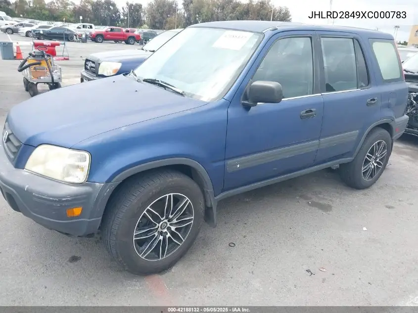 1999 Honda Cr-V Lx VIN: JHLRD2849XC000783 Lot: 42188132