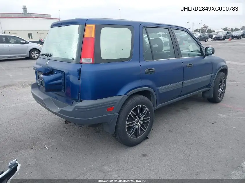 1999 Honda Cr-V Lx VIN: JHLRD2849XC000783 Lot: 42188132