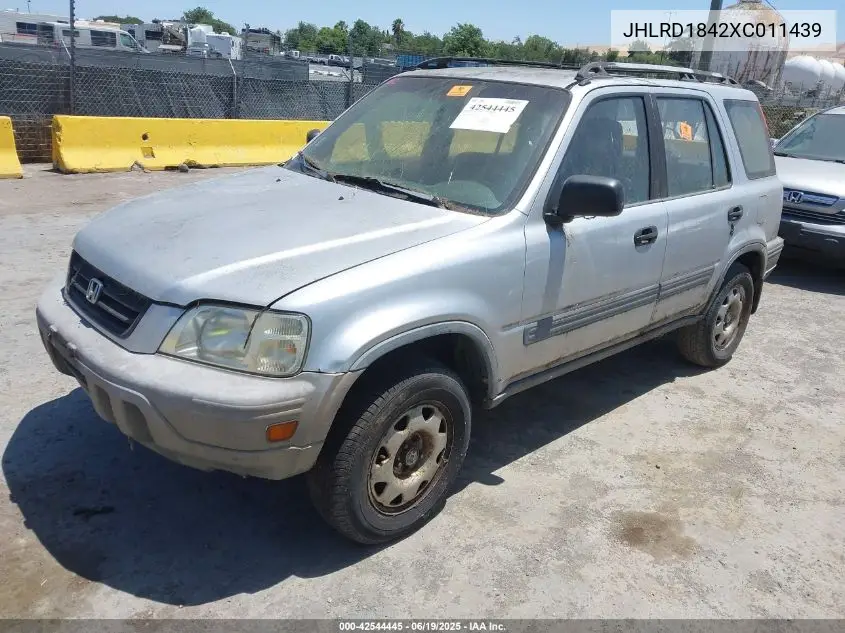 1999 Honda Cr-V Lx VIN: JHLRD1842XC011439 Lot: 42544445