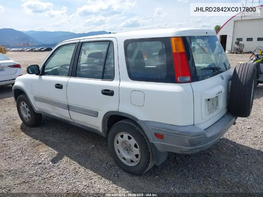 1999 Honda Cr-V Lx VIN: JHLRD2842XC017800 Lot: 42574212