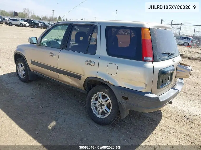 2000 Honda Cr-V Ex VIN: JHLRD185XYC802019 Lot: 30062346