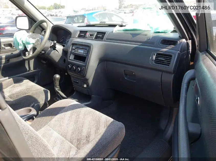 2000 Honda Cr-V Ex VIN: JHLRD1760YC021486 Lot: 42180093