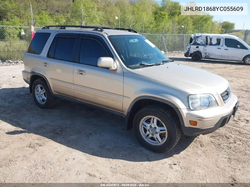 2000 Honda Cr-V Ex VIN: JHLRD1868YC055609 Lot: 42247672