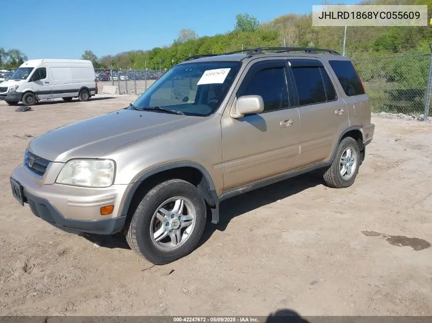 2000 Honda Cr-V Ex VIN: JHLRD1868YC055609 Lot: 42247672