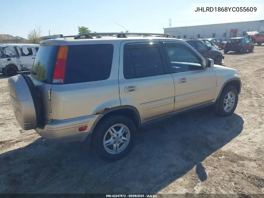 2000 Honda Cr-V Ex VIN: JHLRD1868YC055609 Lot: 42247672