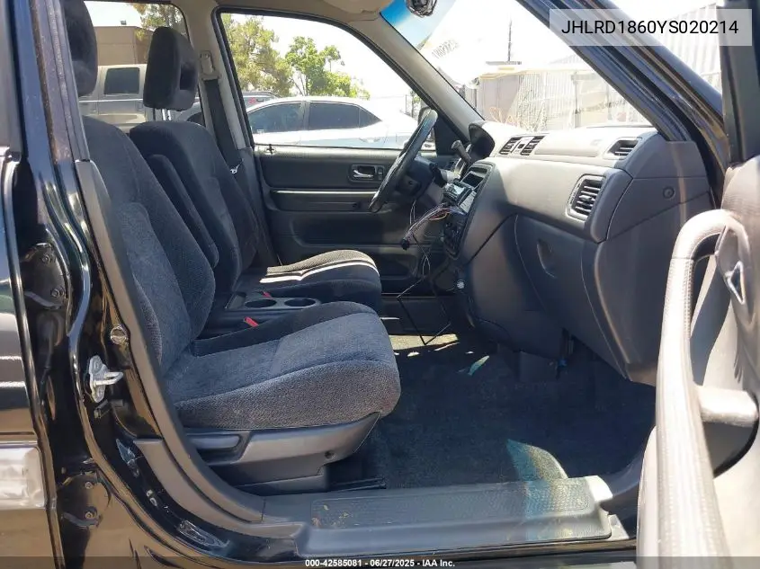 2000 Honda Cr-V Ex VIN: JHLRD1860YS020214 Lot: 42585081