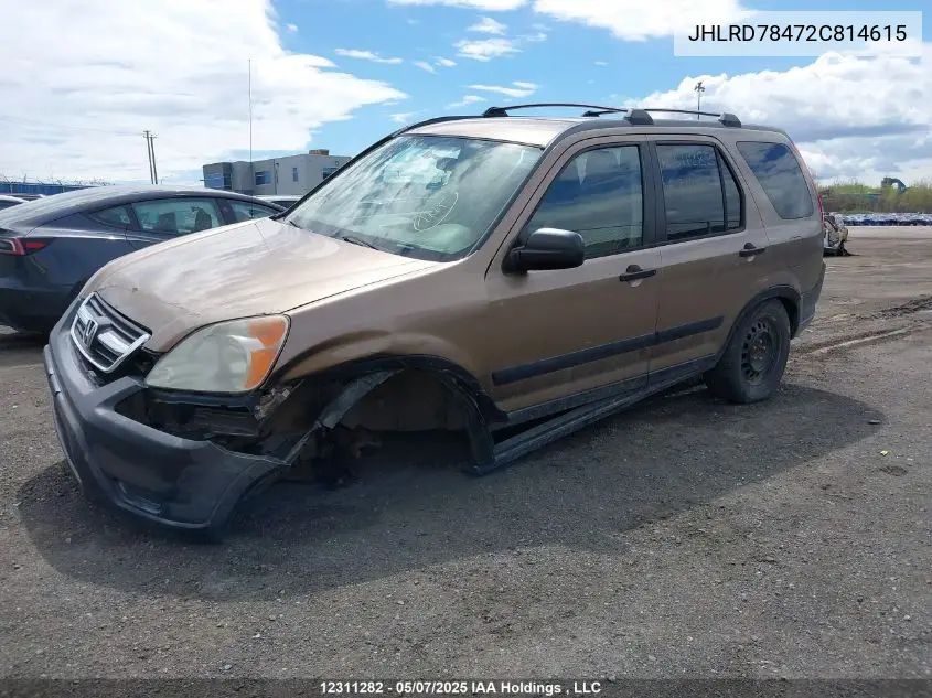 jhlrd78472c814615 JHLRD78472C814615 2002 Honda Cr-V