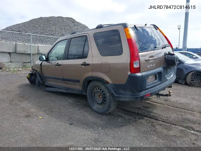 jhlrd78472c814615 JHLRD78472C814615 2002 Honda Cr-V