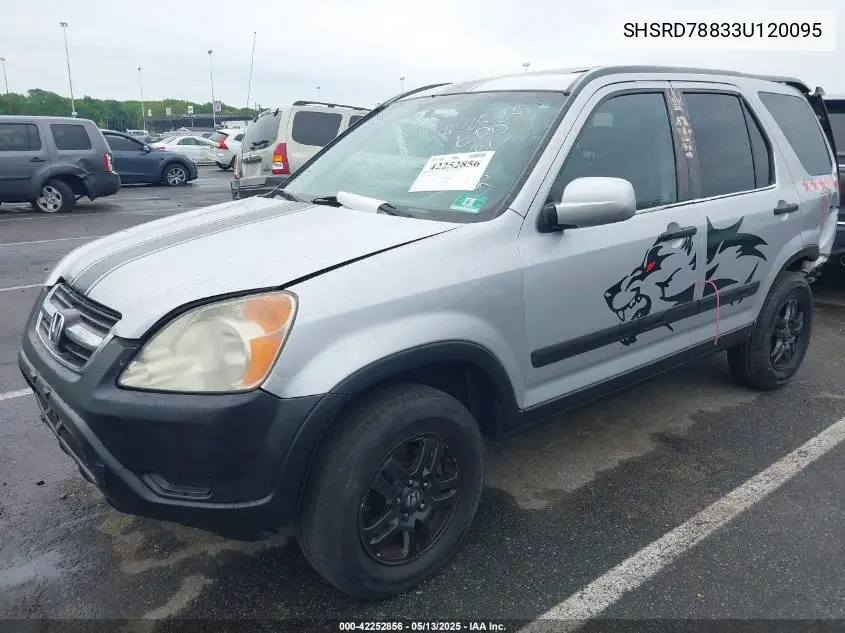 2003 Honda Cr-V Ex VIN: SHSRD78833U120095 Lot: 42252856