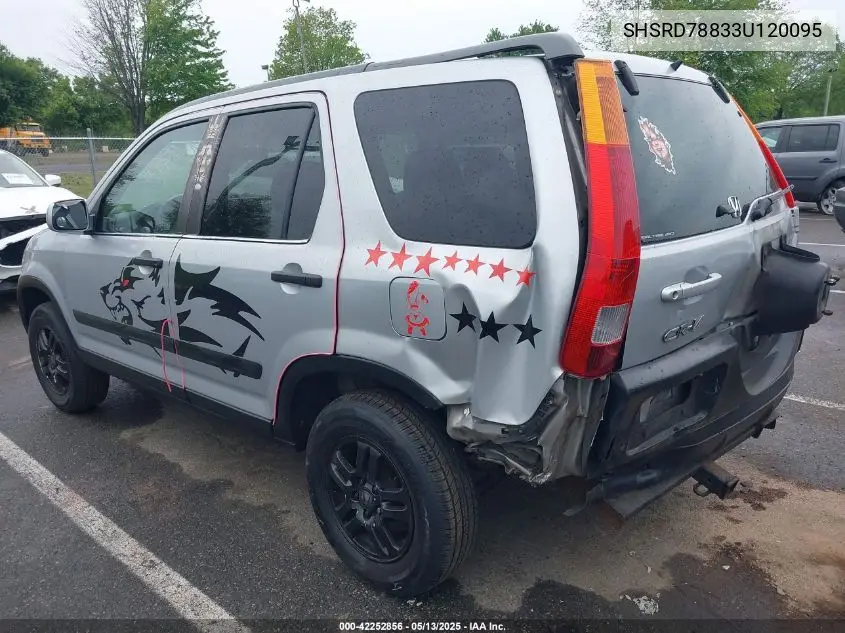 2003 Honda Cr-V Ex VIN: SHSRD78833U120095 Lot: 42252856