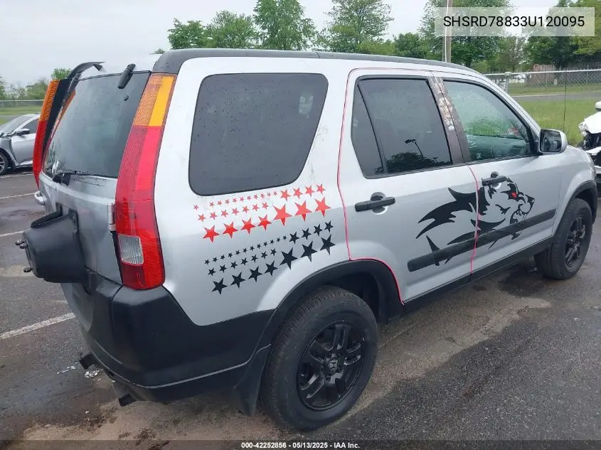 2003 Honda Cr-V Ex VIN: SHSRD78833U120095 Lot: 42252856