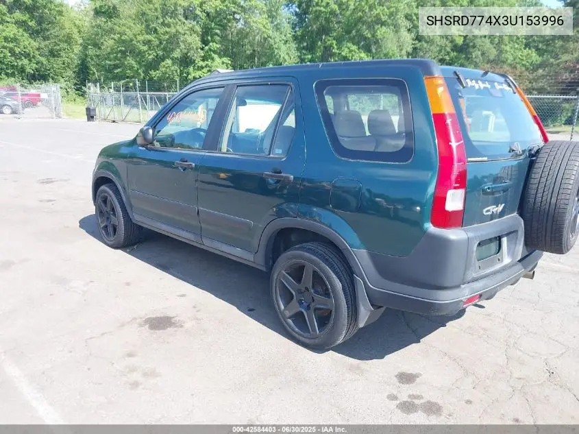 2003 Honda Cr-V Lx VIN: SHSRD774X3U153996 Lot: 42584403
