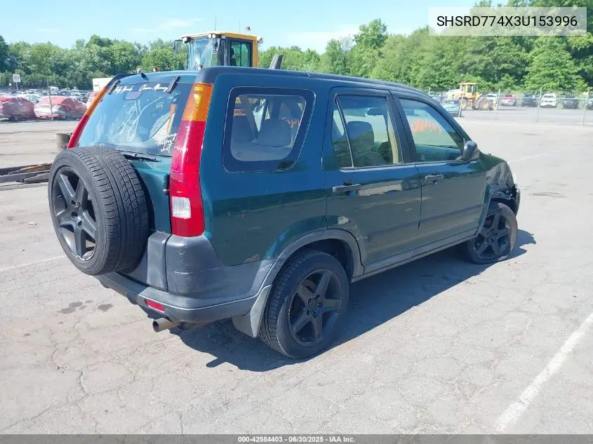 2003 Honda Cr-V Lx VIN: SHSRD774X3U153996 Lot: 42584403