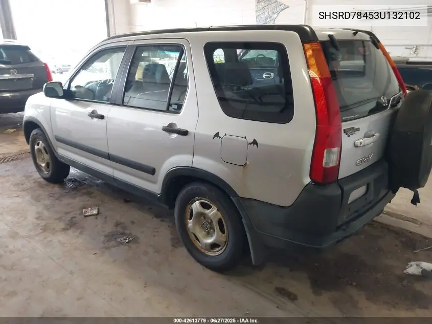 2003 Honda Cr-V Lx VIN: SHSRD78453U132102 Lot: 42613779