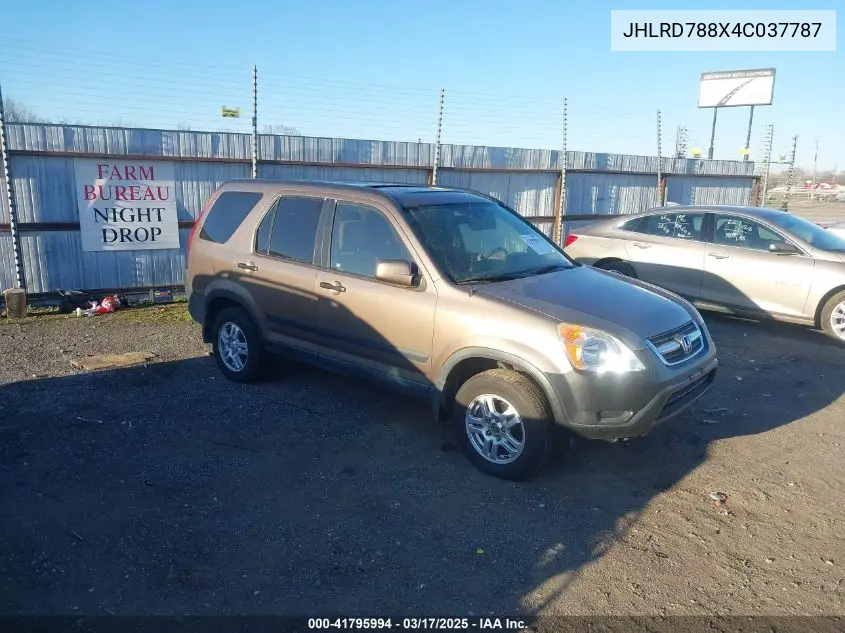 2004 Honda Cr-V Ex VIN: JHLRD788X4C037787 Lot: 41795994