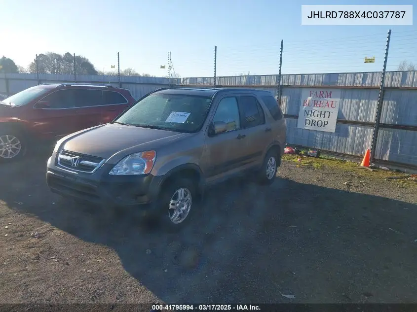2004 Honda Cr-V Ex VIN: JHLRD788X4C037787 Lot: 41795994