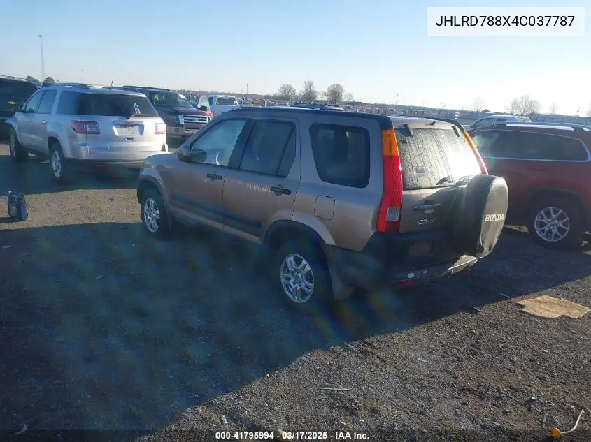 2004 Honda Cr-V Ex VIN: JHLRD788X4C037787 Lot: 41795994
