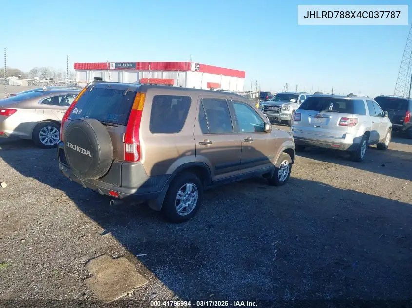 2004 Honda Cr-V Ex VIN: JHLRD788X4C037787 Lot: 41795994