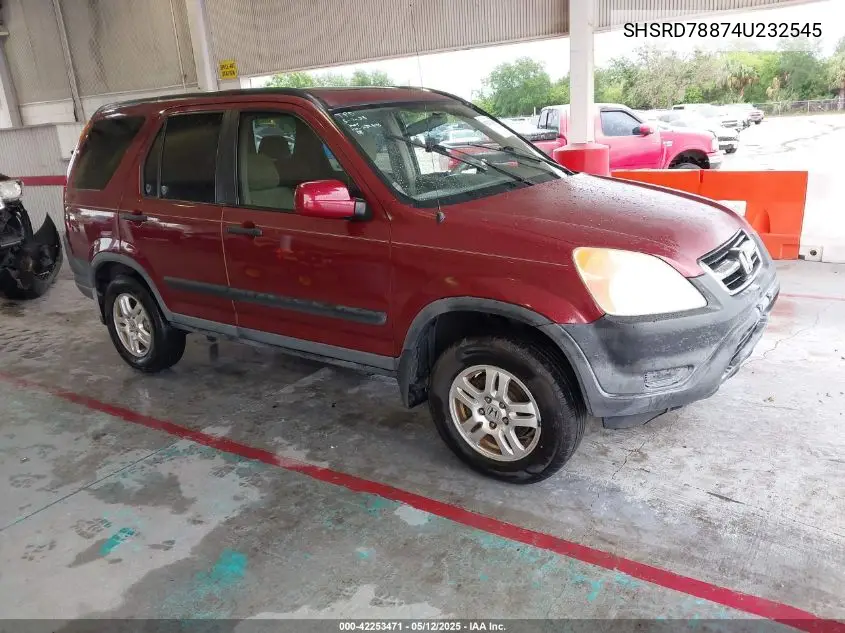2004 Honda Cr-V Ex VIN: SHSRD78874U232545 Lot: 42253471